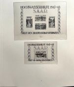 Saarland 1947-1959 Sammlung postfrisch komplett ohne Blocks im Borek Album