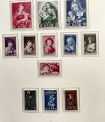 Saarland 1947-1959 Sammlung postfrisch komplett ohne Blocks im Borek Album
