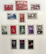 Saarland 1947-1959 Sammlung postfrisch komplett ohne Blocks im Borek Album