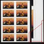 Bund Folienblatt 25 postfrisch - Abart Verschnitt Schlitzperforation rechts unten