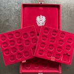 Münzkassette Österreich für Silber-Gedenkmünzen 44 x 500 Schilling