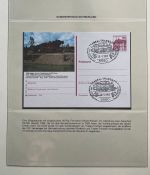 EISENBAHN Briefmarken Motivsammlung - in Lindner Ringbinder Grün - Lokomotiven
