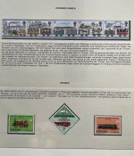 EISENBAHN Briefmarken Motivsammlung - in Lindner Ringbinder Grün - Lokomotiven