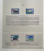 EISENBAHN Briefmarken Motivsammlung - in Lindner Ringbinder Grün - Lokomotiven