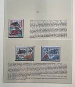 EISENBAHN Briefmarken Motivsammlung - in Lindner Ringbinder Grün - Lokomotiven