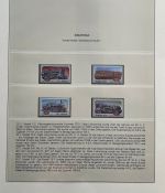EISENBAHN Briefmarken Motivsammlung - in Lindner Ringbinder Grün - Lokomotiven