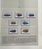 EISENBAHN Briefmarken Motivsammlung - in Lindner Ringbinder Grün - Lokomotiven