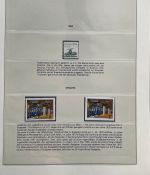 EISENBAHN Briefmarken Motivsammlung - in Lindner Ringbinder Grün - Lokomotiven