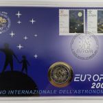 Vatikan 2 Euro 2009 Numisbrief im Folder - Astronomie - Papst Benedikt XVI