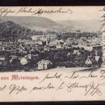 AK O-6100 / 98617 Gruß aus Meiningen HCH. Kauffmann - 1900 echt gelaufen