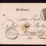 AK O-6100 / 98617 Gruß aus Meiningen HCH. Kauffmann - 1900 echt gelaufen