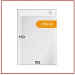 500 Pergamintüten 105 x 150 mm + 20 mm Klappe