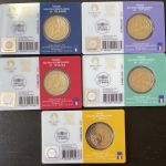 5 x 2 Euro Gedenkmünze Frankreich 2021 Olympische Spiele / Marianne - Coincards