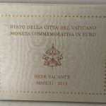 Vatikan 2 Euro 2013 Gedenkmünze im Folder - Sede Vacante - Blister