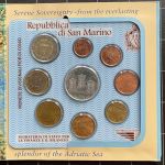 SAN MARINO Kursmünzensatz KMS 2005 mit 5 Euro Silber im original Folder (8,88€)