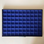 KABE Münzboxen Exquisit mit eckigen Vertiefungen - Blau - verschiedene Größen!