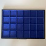 KABE Münzboxen Exquisit mit eckigen Vertiefungen - Blau - verschiedene Größen!