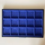 KABE Münzboxen Exquisit mit eckigen Vertiefungen - Blau - verschiedene Größen!