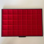 KABE Münzboxen Exquisit mit eckigen Vertiefungen - Rot - verschiedene Größen!