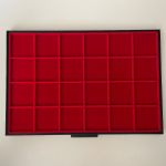 KABE Münzboxen Exquisit mit eckigen Vertiefungen - Rot - verschiedene Größen!