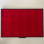 KABE Münzboxen Exquisit mit eckigen Vertiefungen - Rot - verschiedene Größen!