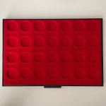 KABE Münzboxen Exquisit für 5 & 10 DM - mit runden Vertiefungen, Rot - Aussuchen!