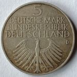 5 DM Germanisches Museum 1952 D - Silber Gedenkmünze - Jäger 388