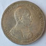 PREUSSEN, 5 Mark 1913 A, Wilhelm II. - 25 Jahre Regierungsjubiläum - J114