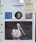 30 JAHRE WWF - Krauskopfpelikan 1993 Pelecantus crispus - 999 SILBER / 20g