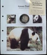 30 JAHRE WWF - Großer Panda 1993 Ailuropada melanoleuca - 999 SILBER / 20g