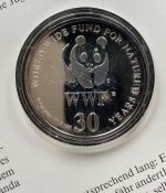 30 JAHRE WWF - Großer Panda 1993 Ailuropada melanoleuca - 999 SILBER / 20g