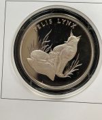 30 JAHRE WWF - Luchs 1991 Felix lynx - 999 SILBER / 20g
