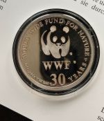 30 JAHRE WWF - Luchs 1991 Felix lynx - 999 SILBER / 20g
