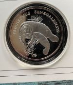 30 JAHRE WWF - Afrikanischer Manati 1994 Trichechus senegalensis - 999 SILBER / 20g