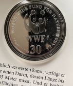 30 JAHRE WWF - Afrikanischer Manati 1994 Trichechus senegalensis - 999 SILBER / 20g