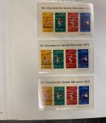 54 x Bund Block 8 Olympiade München 1972 Sonderstempel Sammlung
