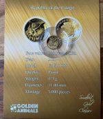 100 Francs KONGO 2020 - ⅓ g Gold 999 - Eule / Owl mit Zertifikat