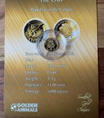 100 Francs KONGO 2020 - ⅓ g Gold 999 - Eule / Owl mit Zertifikat