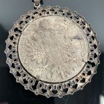 Maria Theresia Taler 1780 Silbermünze mit Anhänger und Silberkette 835 70 cm