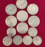 Saudi Arabien 7 x ½ Riyal + 6 x ¼ Riyal aus 1928-1935 Silber