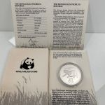 MONGOLEI - 25 TUKHRIK 1987 PP - SNOW LEOPARD SCHNEELEOPARD - 925 Silber WWF
