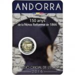 ANDORRA 2 Euro 2016 - 150 Jahre Neue Reform - original OVP in Coincard