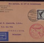 Zeppelin Brief LZ 127 (Graf Zeppelin) Orientfahrt 1929 Jerusalem Sieger 23 f