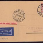 Zeppelin Postkarte LZ 127 Fahrt nach Zürich-Dübendorf Sieger 45 B