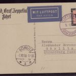 Zeppelin Postkarte LZ 127 Fahrt nach Leipzig/Görlitz 1930 Sieger 91 Bb