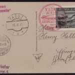 Zeppelin Postkarte LZ 127 Fahrt Vaduz-Lausanne 1931 Sieger 110 A