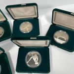 Kanada 8 x 20 Dollar 1985-1987 Calgary Olympiade 1988 Silber PP Box & Zertifikat