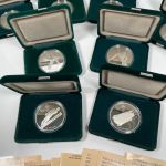 Kanada 8 x 20 Dollar 1985-1987 Calgary Olympiade 1988 Silber PP Box & Zertifikat