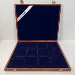 Münzkassette Münzenbox Schatulle Münzen Aufbewahrung Holzkassette für 12 Münzen.