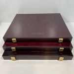 3 x Münzkassette Münzenbox Schatulle Münzen Aufbewahrung Holzkassette für 12 Münzen.